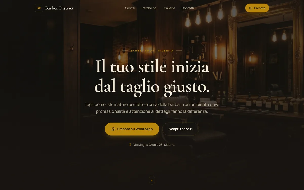 Anteprima del sito Barber District